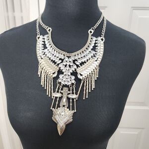 Silver Shine‎ Snake Head Totem Necklace